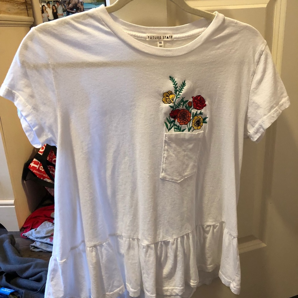 urban outfitters flower pocket shirt